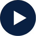 Abspielsymbol mit weißem Dreieck auf dunkelblauem Kreis